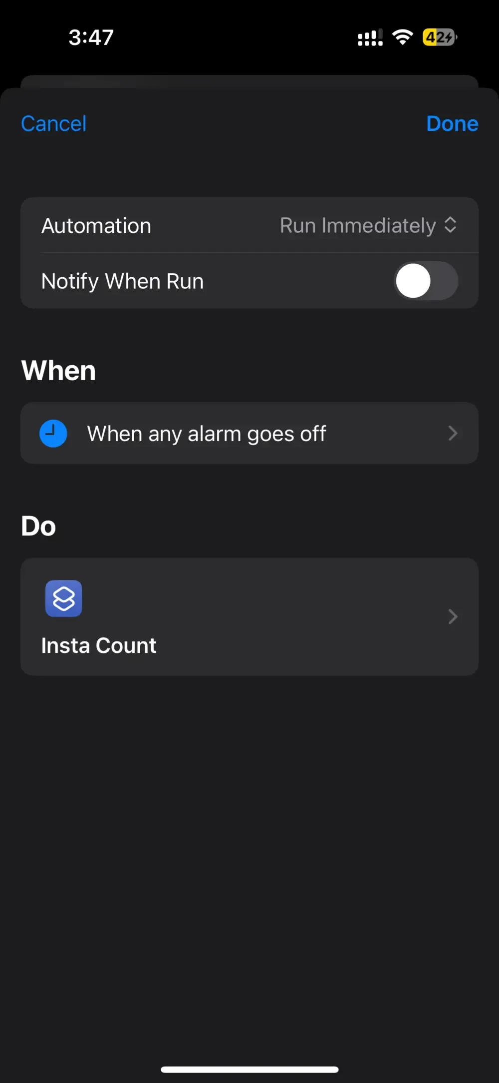 Alarm Automation Setup